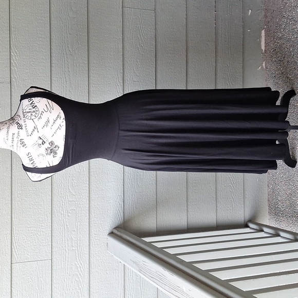 Reformation Rou Black Midi Dress Size Small Balletcore Chic - Picture 10 of 16